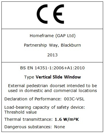 Vertical Slider CE Mark